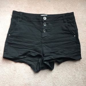 Ardene Black High Rise Jean Shorts